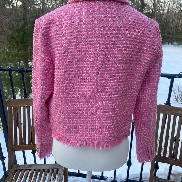 Walter Baker Paris Pink Tweed Lyona Jacket Sz M - Picture 4 of 7